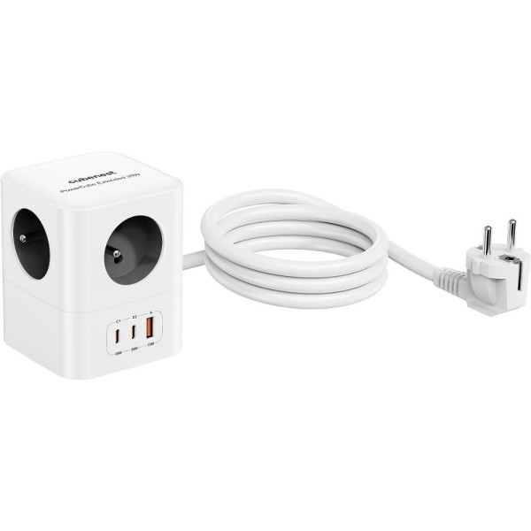 PowerCube 4xAC,PD 30W,1.5m,šedá CUBENEST