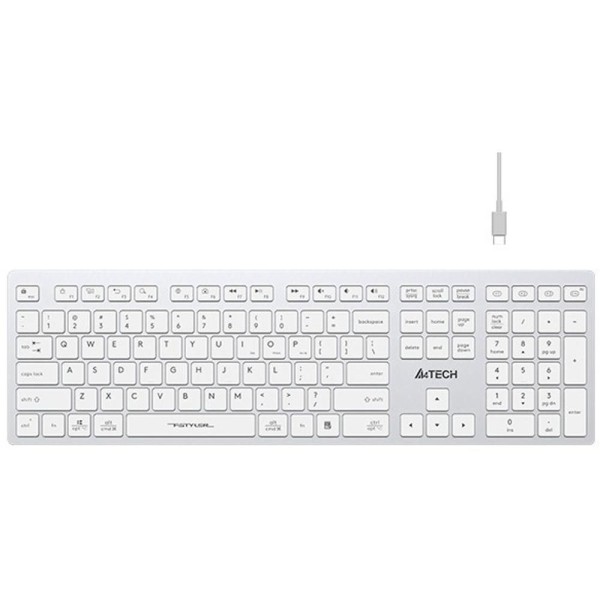 FBX50C bezdr. kancel. kláv. bílá A4TECH