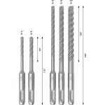 Sada SDS plus-5X 5ks 2.608.833.910 BOSCH