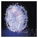 LED nano řetěz na cívce, stříbrný, 14,4 m, venkovní i vnitřní, multicolor, časovač