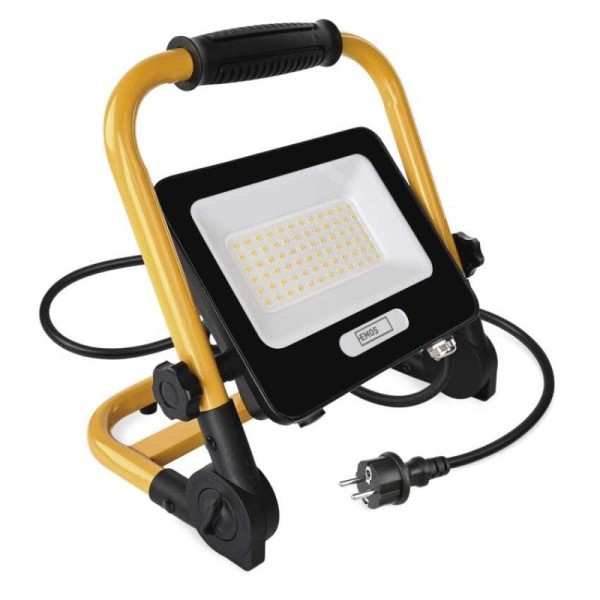 LED reflektor GLARO 50W, žluto-černý, IP65, 5000 lm, neutrální bílá