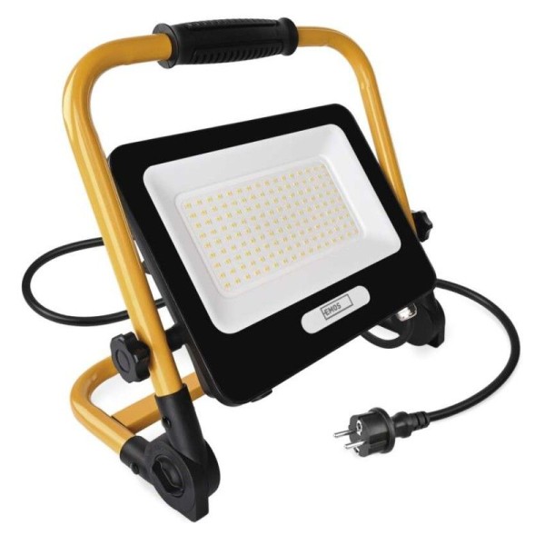 LED reflektor GLARO 100W, žluto-černý, IP65, 10 000 lm, neutrální bílá