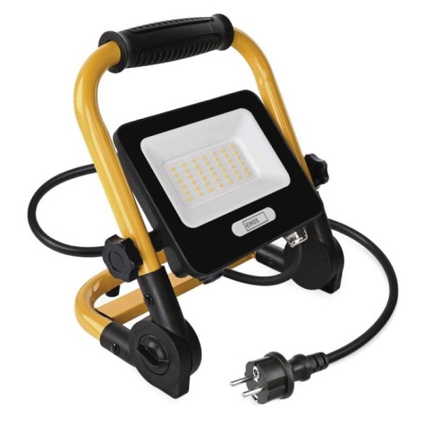 LED reflektor GLARO 30W, žluto-černý, IP65, 3000 lm, neutrální bílá