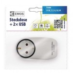 Zásuvka s 2× USB SCHUKO