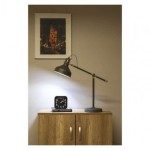 Stolní lampa HARRY na žárovku E27, tmavě šedá