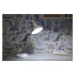 Stolní lampa LUCAS na žárovku E27, bílá