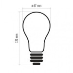 LED žárovka Filament A67 17W E27 teplá bílá