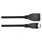 USB kabel 2.0 A/F - micro B/M OTG 15cm černý