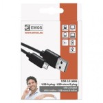 USB kabel 2.0 A/M - micro B/M 2m černý