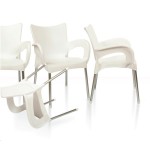 Mega Plast, plastová židle DOLCE (AL nohy), 82,5 x 59 x 55 cm, stohovatelná, bílá
