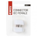 Konektor IEC zásuvka zacvakávací úhlový