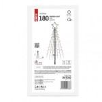 LED vánoční strom kovový, 180 cm, venkovní i vnitřní, studená bílá, časovač