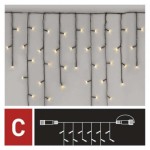 Standard LED spojovací vánoční řetěz – rampouchy, 2,5 m, venkovní, teplá bílá