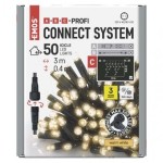 Profi LED spojovací řetěz černý – rampouchy, 3 m, venkovní, teplá bílá