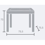 Mega Plast, plastový stůl RATAN LUX, 71 x 75,5 x 75,5 cm, vhodný k židlým BELLA a RATAN LUX, okrová