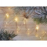 LED vánoční nano řetěz, 1,9 m, 2x AA, vnitřní, teplá bílá, časovač