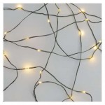 LED vánoční nano řetěz zelený, 4 m, venkovní i vnitřní, teplá bílá, časovač