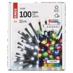 LED vánoční řetěz 2v1, 10 m, venkovní i vnitřní, studená bílá/multicolor, programy