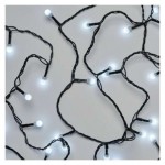 LED vánoční cherry řetěz – kuličky, 20 m, venkovní i vnitřní, studená bílá, programy