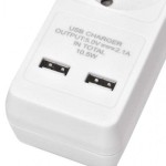 Prodlužovací kabel s vypínačem – 3 zásuvky, 2m, bílý + 2×USB