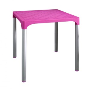 Mega Plast, plastový stůl VIVA, 72 x 72 x 72 cm, růžový
