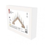 LED svícen dřevěný, 29 cm, 2x AA, vnitřní, teplá bílá, časovač