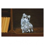 LED dekorace – svítící mýval, 28 cm, venkovní i vnitřní, studená bílá, časovač