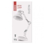 Stolní lampa DUSTIN na žárovku E27, bílá