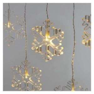LED vánoční závěs – sněhové vločky, 84 cm, venkovní i vnitřní, teplá bílá