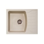 Metalac Inko, obdélníkový dřez X GRANIT QUADRO M, 620 x 500 mm, průměr 90 mm pro sifon, tl. 12 mm (šampaň), včetně sifonu