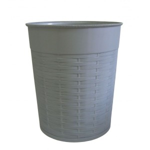 Mega Plast, koš na papír ratan, 22 x 25,5 cm (šedá metalíza)