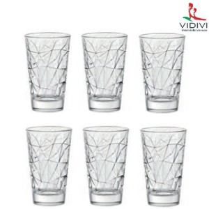 VIDIVI, sklenky DOLOMITI, 0,28 l, průměr 7,6 cm, výška 13 cm, sada 6 ks v balení