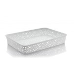 Mega Plast, SET Monako, koš na prádlo + koš na kolíčky + koš na prášek + košíky XS, S, M (bílý)