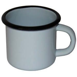 Olymp, smaltovaný hrnek  šedo - světle modrý 7 cm, 0,25 l (147/02)
