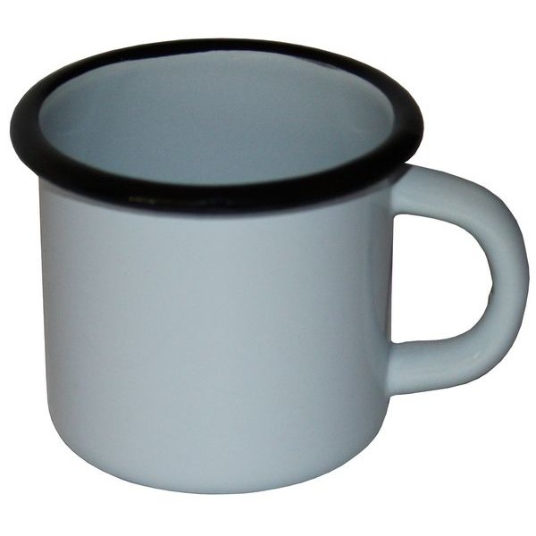 Olymp, smaltovaný hrnek  šedo - světle modrý 7 cm, 0,25 l (147/02)
