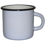 Olymp, smaltovaný hrnek  šedo - světle modrý 7 cm, 0,25 l (147/02)