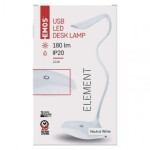 LED stolní lampa D08 s USB, bílá