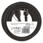 Prodlužovací kabel gumový – spojka, 10m, 3× 1,5mm2