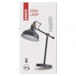 Stolní lampa HARRY na žárovku E27, tmavě šedá