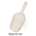 DUE ESSE, Sada 3ks lopatek UH na sypké potraviny  15, 19 a 22 cm, bílá