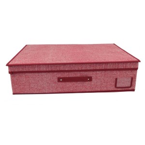 DUE ESSE, Textilní skladovací úložný box 60x40x16 cm, červený