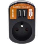 SPC 70 BK Zás. s 2xUSB, 5V/2100mA SENCOR