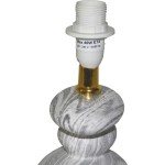 DUE ESSE, Stolní lampa efekt mramoru 28 cm, tmavší