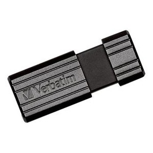 USB FD 64GB PINSTRIPE BLACK VERBATIM