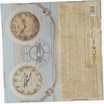 DUE ESSE, Nástěnné kulaté hodiny, průměr 30,5 cm Art Home, mapa