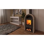 ALFA PLAM, krbová kamna ORIJENT s keramickou obložkou, zelené, horní, průměr 150 mm, 6 kW