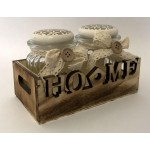DUE ESSE, Sada 2 ks dóz HOME s víkem, dekor č.1