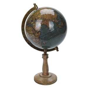 KOOPMAN, Otočný retro globus lesklý průměr 16 cm, typ č.2