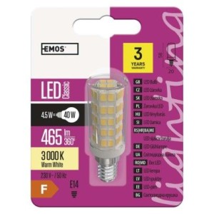 LED žárovka Classic JC  4,5W E14 teplá bílá