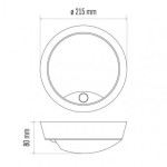 LED přisazené svítidlo, kruhové č/b 14W neutrální bílá